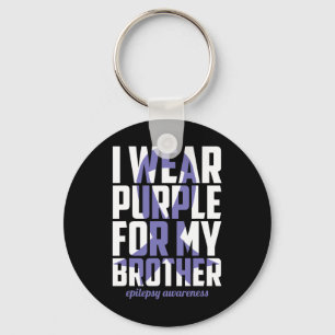てんかん認識度パープルfor My Brother Ribbon 1 キーホルダー
