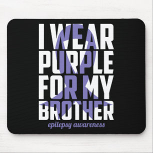 てんかん認識度パープルfor My Brother Ribbon 1 マウスパッド