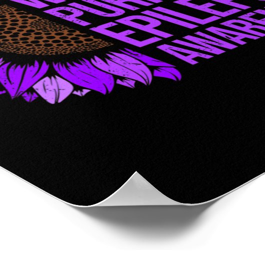 てんかん認識度ヒマワリ11月We衣服P ポスター (角)