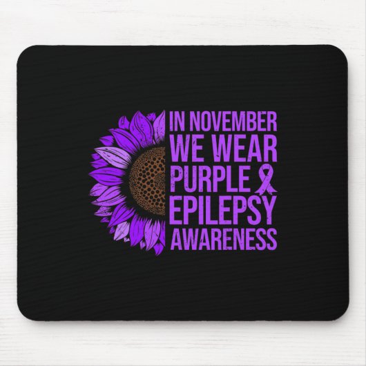 てんかん認識度ヒマワリ11月We衣服P マウスパッド (正面)