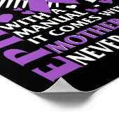 てんかん認識度マザーパープルリボン発作Di ポスター (角)