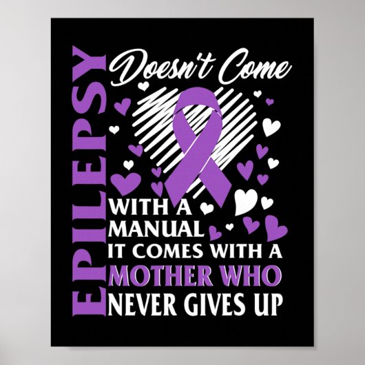 てんかん認識度マザーパープルリボン発作Di ポスター (正面)