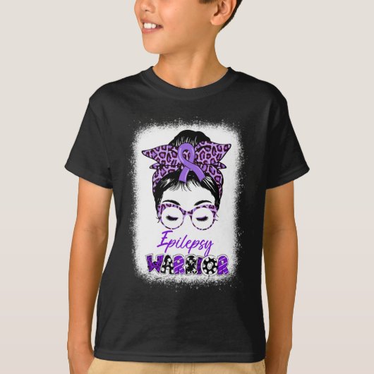 てんかん認識度メッシーブンウォリアーleopardバンダ tシャツ (正面)