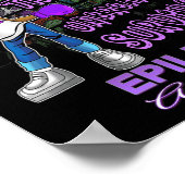 てんかん認識度メラニンブラック女性壊れない ポスター (角)