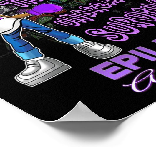 てんかん認識度メラニンブラック女性壊れない ポスター (角)