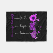 てんかん認識度信仰希望ラブレオパードサンフロー フリースブランケット (正面(横))