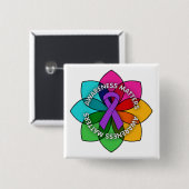 てんかん認識度問題花びら 缶バッジ (正面&裏面)