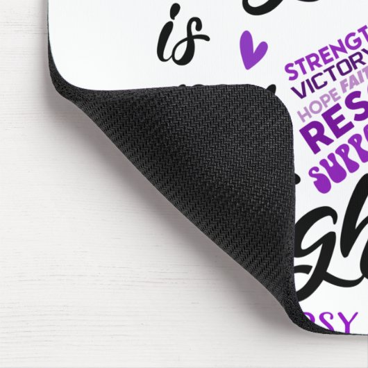 てんかん認識度彼女の戦いは私の戦い マウスパッド (コーナー)