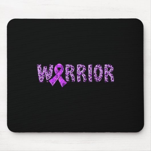 てんかん認識度戦士パープルリボンヒョウP マウスパッド (正面)