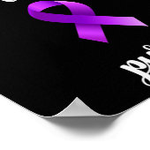 てんかん認識度月11月We衣服Purpl ポスター (角)