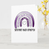 てんかん認識度月 |てんかん戦士パープル カード (黄色い花)