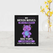 てんかん認識度紫色てんかん脳てんかん カード (黄色い花)