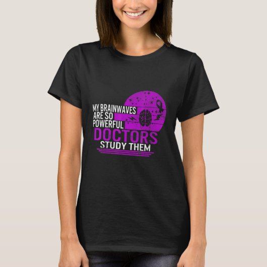 てんかん認識度脳波強力な医師Stu Tシャツ (正面)