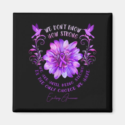 てんかん認識度花我々がどれほど強いか分からない マグネット (正面)