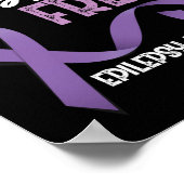 てんかん認識度5年発作無料リボン ポスター (角)