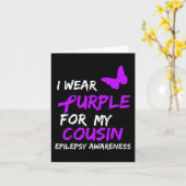 てんかん認識度I衣服パープルいとこの肋骨 カード (黄色い花)