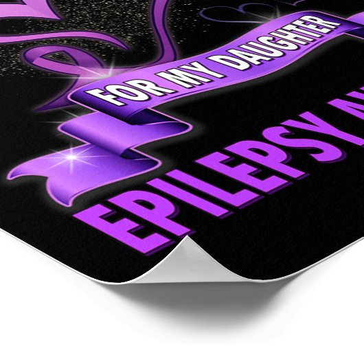 てんかん認識度I衣服パープル ポスター (角)