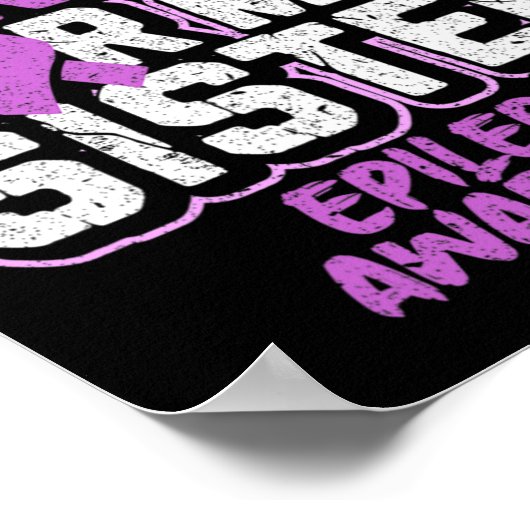 てんかん認識度I衣服パープル ポスター (角)