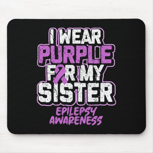 てんかん認識度I衣服パープル マウスパッド (正面)
