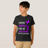 てんかん認識度I衣服パープルfor My Brother Ri Tシャツ (正面フル)