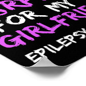 てんかん認識度I衣服パープルfor my Girl ポスター (角)