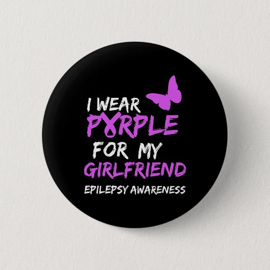 てんかん認識度I衣服パープルfor my Girl 缶バッジ (正面)
