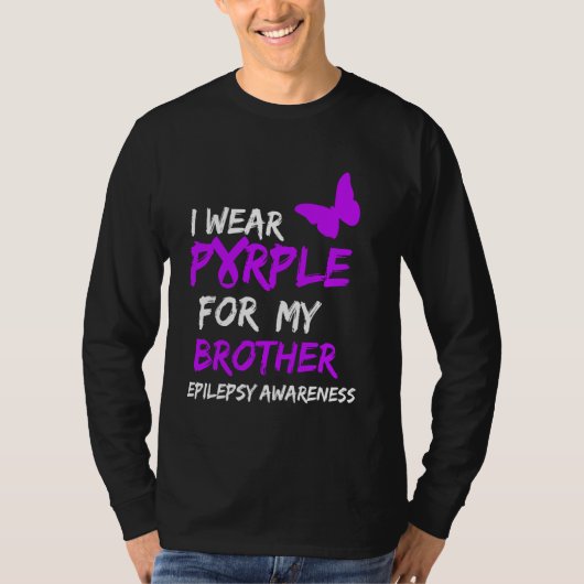 てんかんI衣服パープルfor My Brother Ribbon Tシャツ (正面)