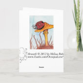 てんとう虫およびきのこ カード (裏面)