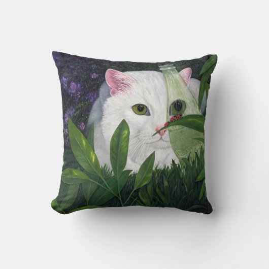 てんとう虫および猫 クッション (正面)