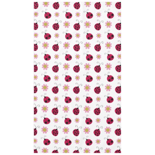 てんとう虫および花 テーブルクロス (正面)