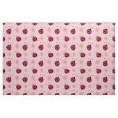 てんとう虫および花 ファブリック (ファットクウォーター)