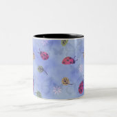 てんとう虫および蝶 ツートーンマグカップ (中央)
