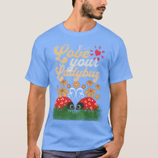 てんとう虫があなたのてんとう虫を愛する 春の花 愛 ヴィンテージ Tシャツ