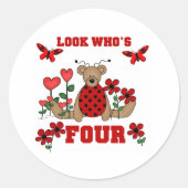 てんとう虫くまの第4誕生日 ラウンドシール (正面)