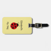 てんとう虫との女の子の名前をカスタムする ラゲッジタグ (正面横)