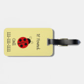 てんとう虫との女の子の名前をカスタムする ラゲッジタグ (裏面横)