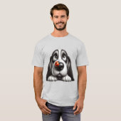 てんとう虫と可愛い犬 Tシャツ (正面フル)