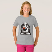 てんとう虫と可愛い犬 Tシャツ (正面フル)