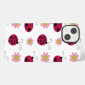 てんとう虫と花 iPhoneケース (裏面横)