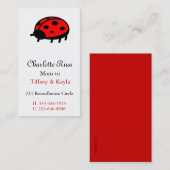 てんとう虫のお母さんカード コーリングカード (正面/裏面)