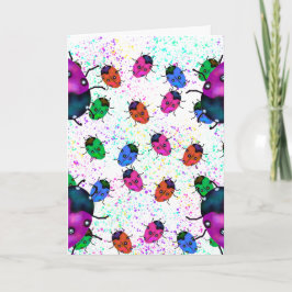 てんとう虫のアート カード