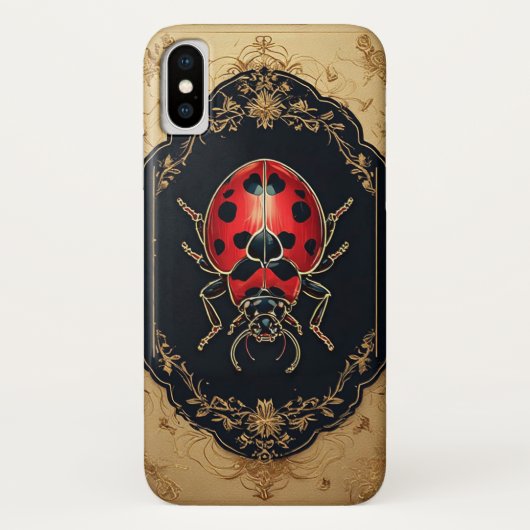 てんとう虫のエレガントなアートペインティング Case-Mate iPhoneケース (裏面)