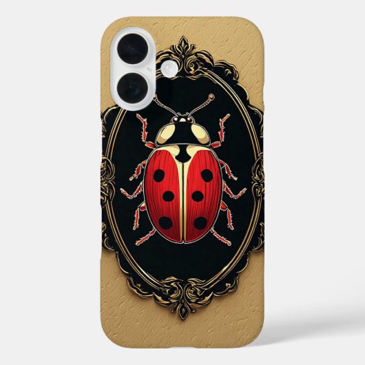 てんとう虫のエレガントなアートペインティング Case-Mate iPhoneケース (裏面)