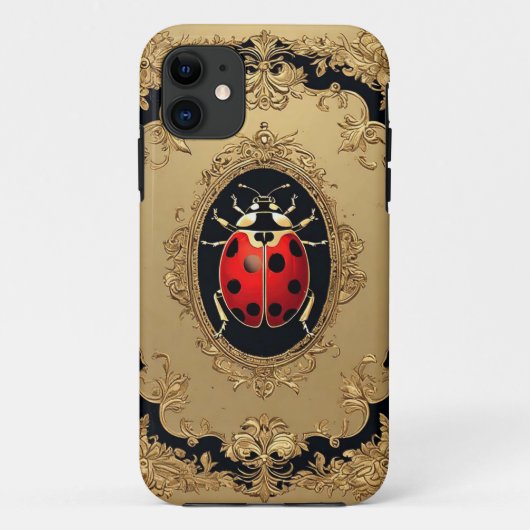 てんとう虫のエレガントなアートペインティング Case-Mate iPhoneケース (裏面)