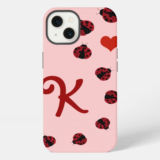 てんとう虫のカスタマイズ可能デザイン iPhoneケース (裏面)