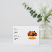 てんとう虫のカップケーキの名刺 名刺 (スタンド正面)
