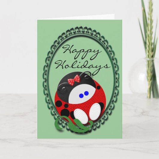 てんとう虫のクリスマス シーズンカード (正面)