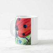 てんとう虫のコーヒーのマグ コーヒーマグカップ (正面左)