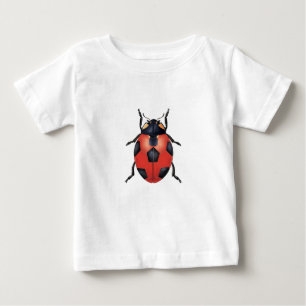 てんとう虫のサッカー ベビーTシャツ