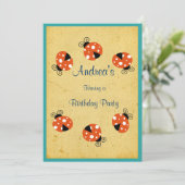てんとう虫のハッピーバースデー 招待状 (スタンド正面)